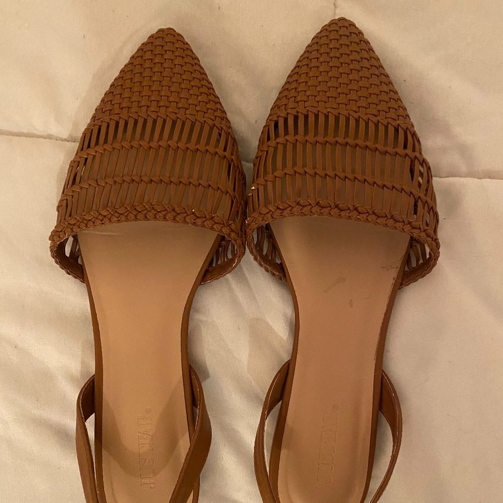 JustFab brown flats
